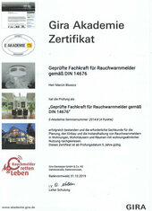 Geprüfte Fachkraft für Rauchwarnmelder gemäß DIN 14676